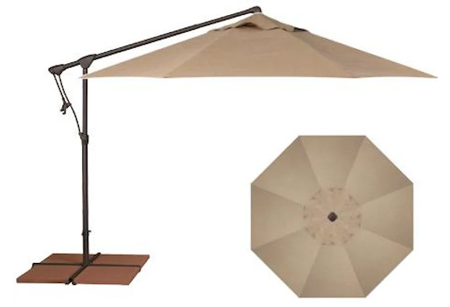 Cantilever Umbrellas 10' Cantilever Umbrella by Treasure Garden at Esprit Decor Home Furnishings